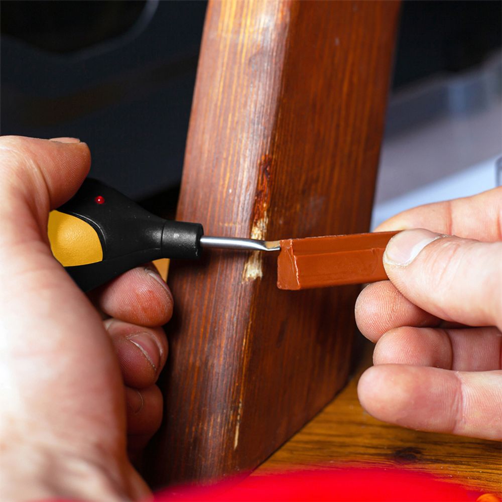 Holz Reparatur Set Laminat Parkett Reparaturset 19-teilig 11 Wachs Holzmöbeln Möbel Auffüllen Schrammen Kratzern Flecken Hartwachsstangen Retoo