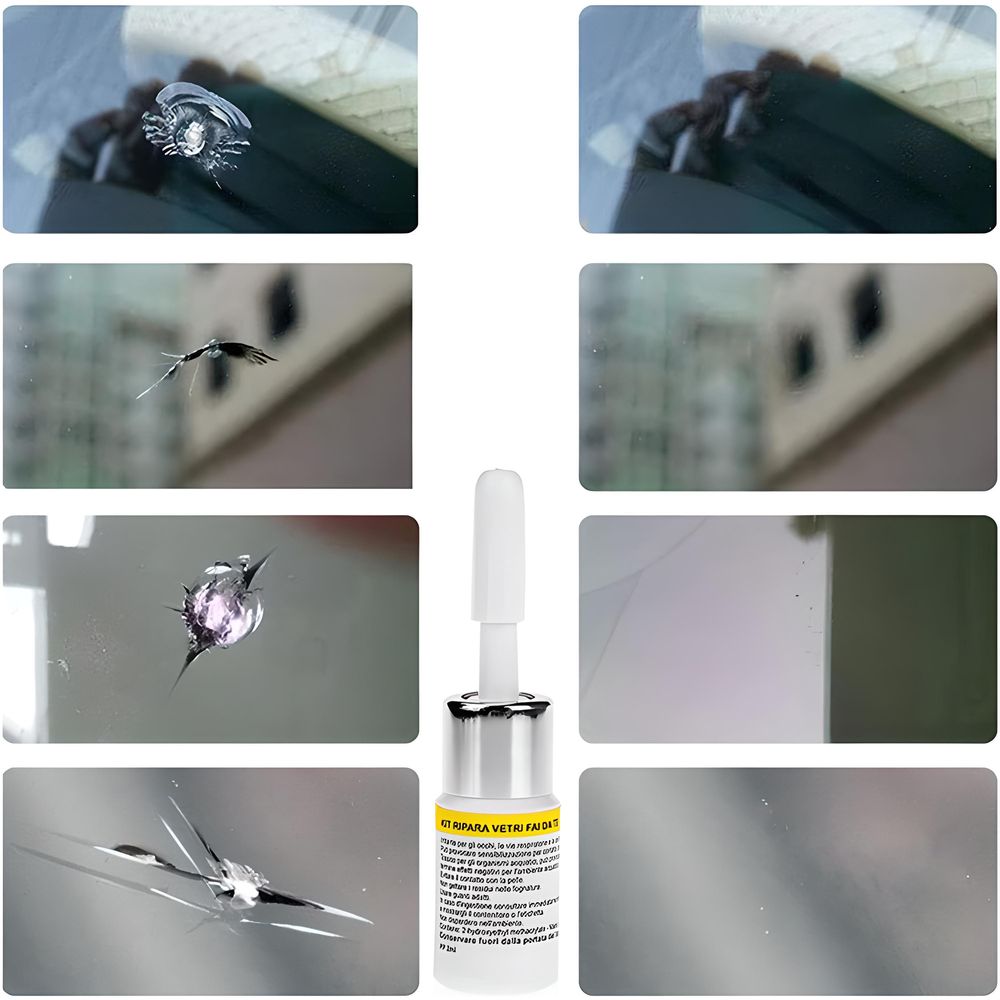 Steinschlag Reparaturset Auto KFZ Scheiben Reparatur Set Windschutzscheibe Reparatur-Set Frontscheibe Scheibenreparatur DIY Scheibenr Kit Retoo