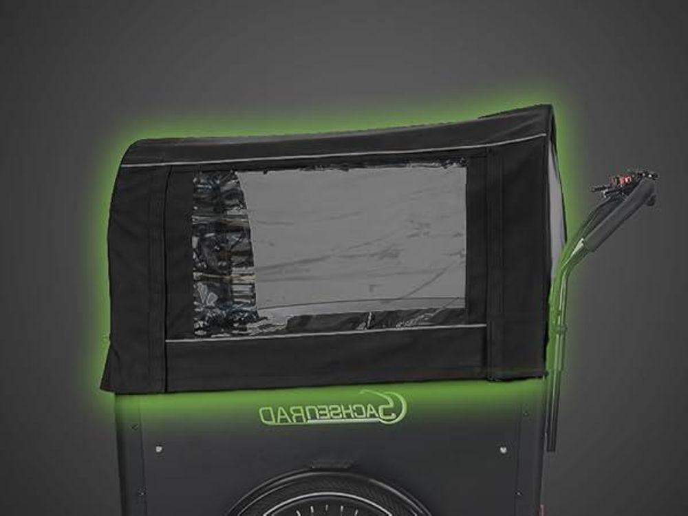 SachsenRAD E-Lastenrad T1, Flexible Transportbox mit Versteckter, LCD Display und StVZO-Zugelassung für Kindertransport, Shimano 7-Gang-Schaltung