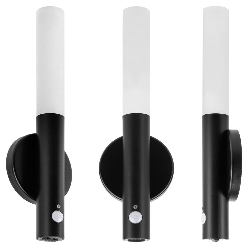MasterLED Wandleuchte – 225×70×35 mm – 4000K – 250 lm/2,5 W – schwarz – wandleuchte mit bewegungsmelder – wandleuchte akku – STICK