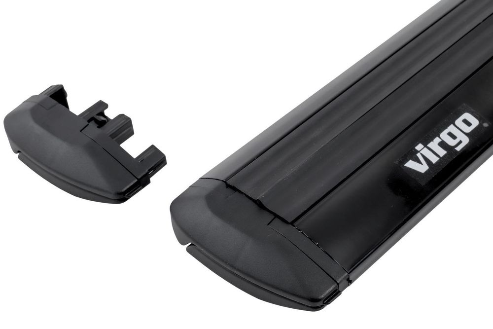 Inter Pack Virgo IR 120 Dachträger für integrierte Reling, 120cm Träger, 75 kg Tragkraft, aerodynamisches Flügelprofil mit 21 mm T-Nut-Kanal und Schlössern, Schwarz