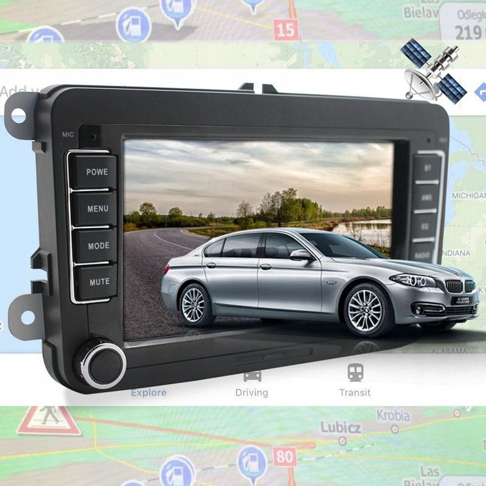 Radio Samochodowe 7021A 2/32 GB 2DIN GPS Android 12 VAG Kamera Cofania WiFi