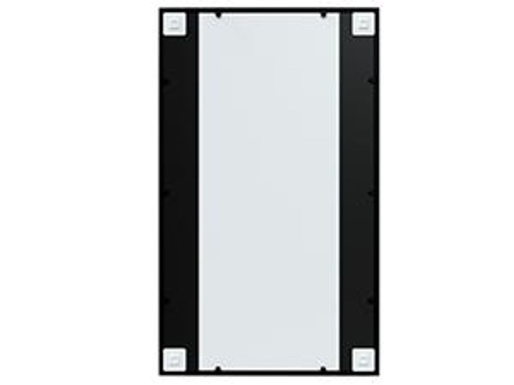 vidaXL Specchio da parete nero 100x60 cm in metallo