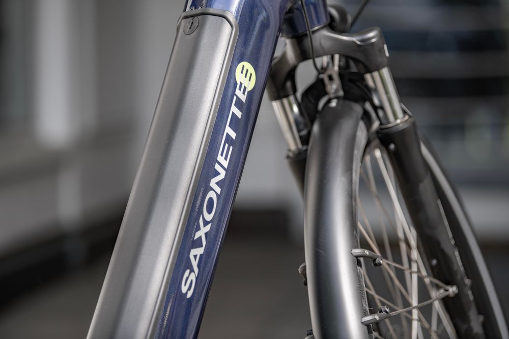 SAXONETTE E-Bike Quantum Sport , Mittelmotor, Tiefeneinsteiger Rahmen 540 Wh Akku, ebike, Elektrofahrrad, Cityrad  (Schwarz)