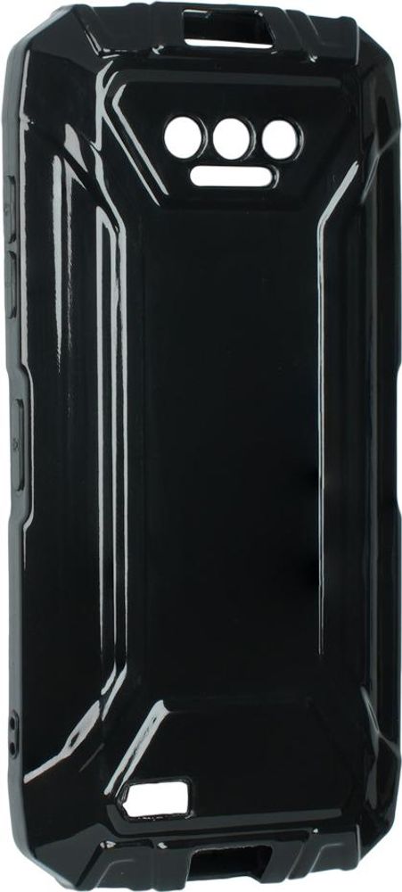caseroxx Schutz-Hülle TPU-Hülle kompatibel mit Doogee S41 / S41T / S41 Pro / S41 Plus, Gummi Handy Tasche schwarz – Frontalansicht