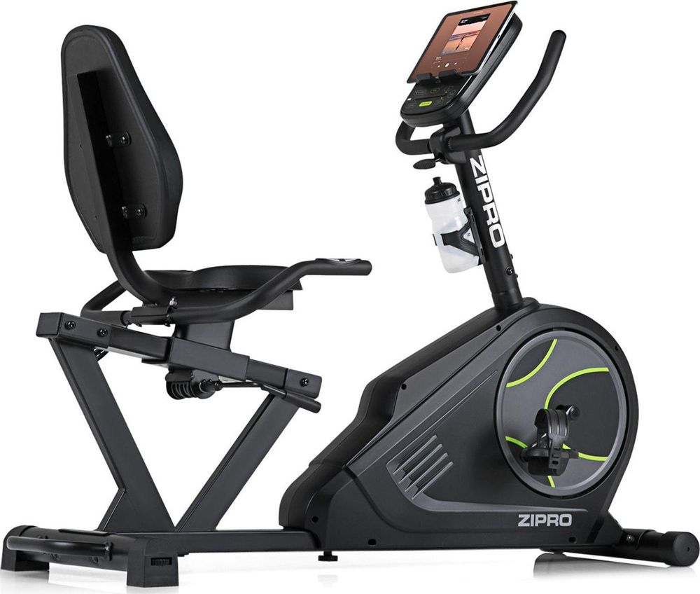 Zipro Liegeheimtrainer Ergometer Glow – trenażer siedzący dla seniorów i osób po rehabilitacji Rower poziomy z aplikacją Opór elektryczny Nie obciąża pleców i jest cichy