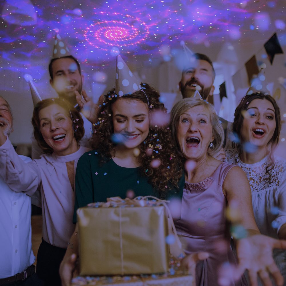 Sternenhimmel Projektor Nachtlicht Polarlicht mit Bluetooth Musik Lautsprecher Sternenlicht Projektor mit Fernbedienung Galaxy Planetarium Retoo