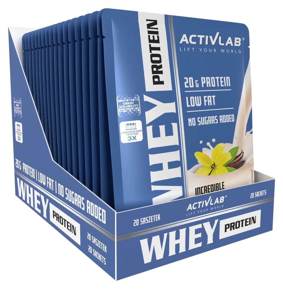 Activlab Whey Protein – 20 x 30 g, Sabor Vainilla, Proteína de Suero WPC en Sobres