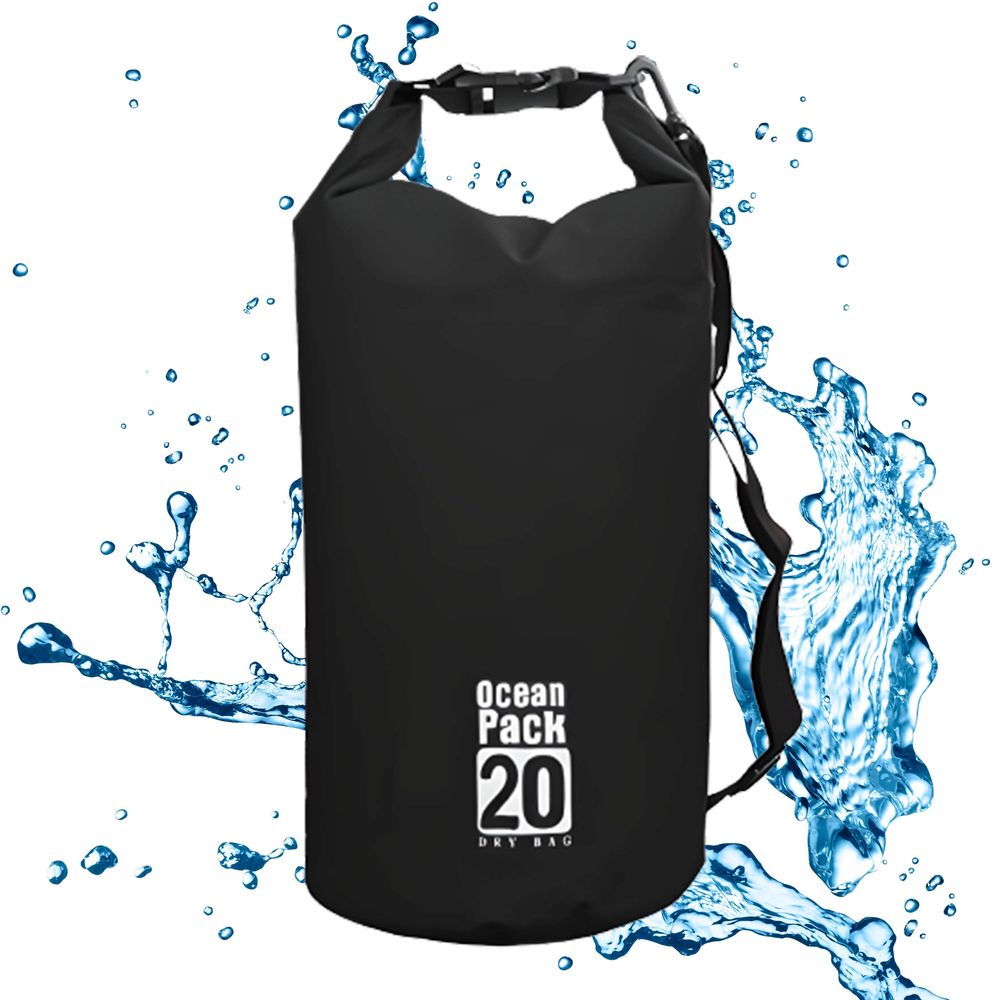 Seesack Packsack Dry Bag 20 L Wasserdichter Rucksack Wasserdicht Tasche Stausack Schultergurten Tragegriff Ventil Packtasche für Wassersport Retoo