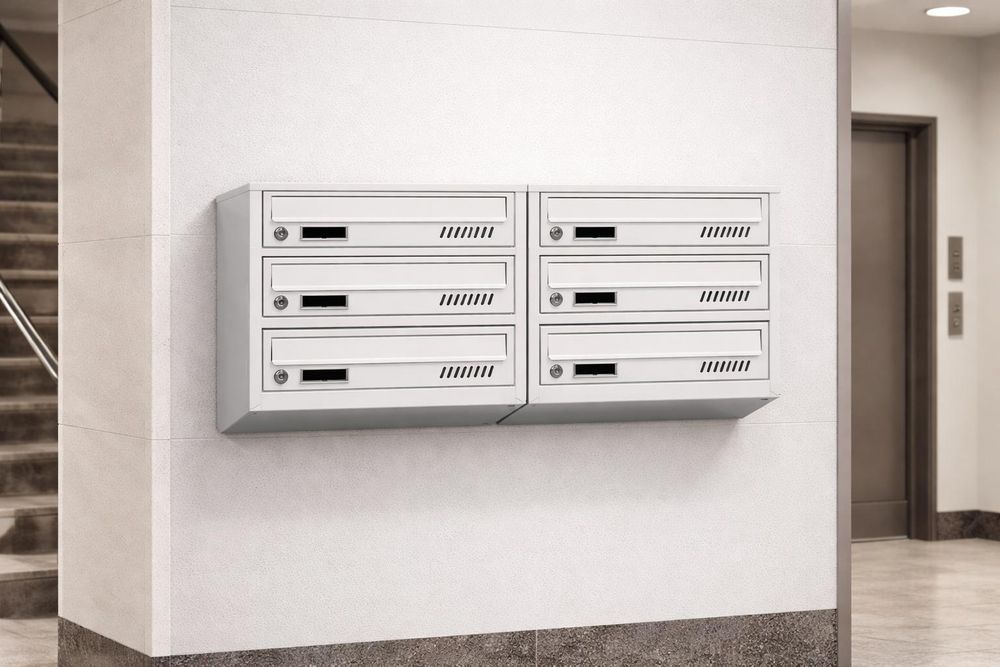 Grau 2x3 briefkastenanlage (6er)