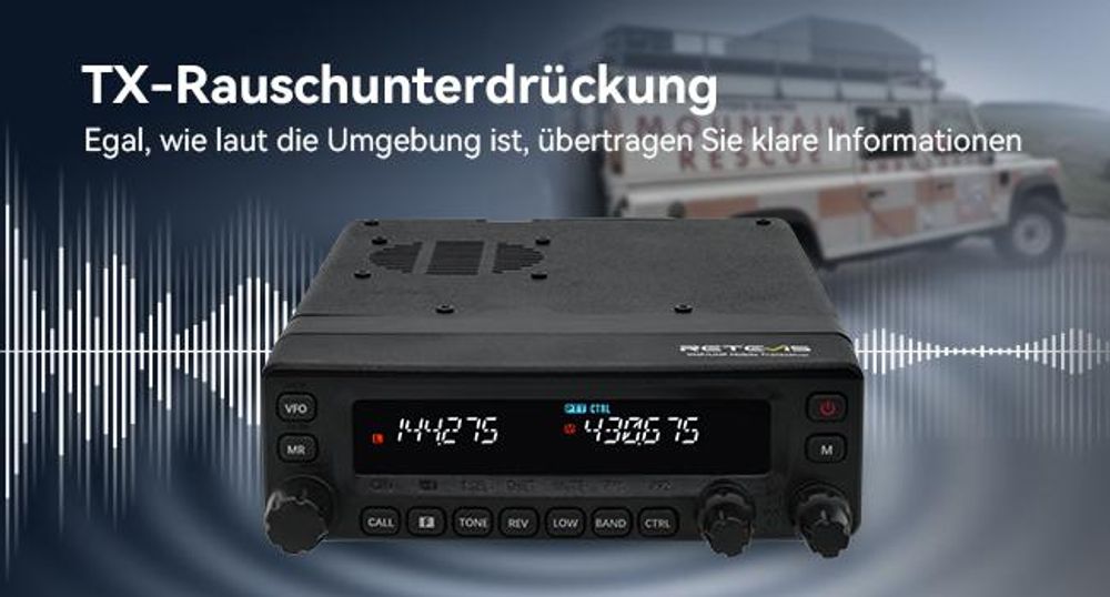 Retevis MA1 Amateurfunk mit Antenne, Mobiler Transceiver mit Abnehmbarem Bedienfeld, Cross Band Repeater, Große Reichweite VFO, Amateurfunk, Home Base