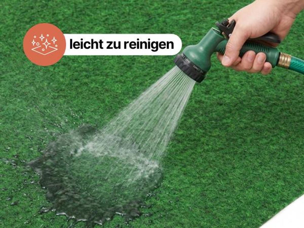 Tapiso Rasenteppich PEMBA Braun Höhe: 4mm Balkon Terrasse 400 x 450