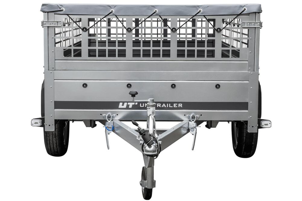Pkw-Anhänger GARDEN TRAILER 230 KIPP mit Laubgitteraufsatz, Stützrad, Flachplane und Planenträgern