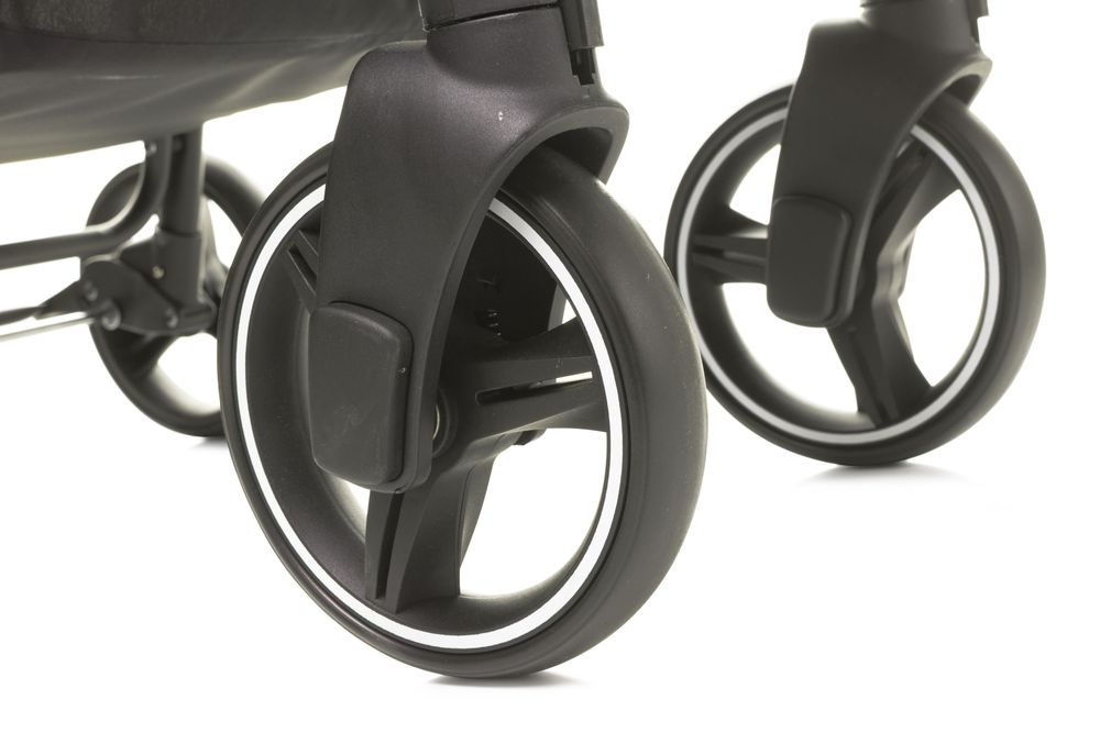 4Baby | Kinderwagen - Buggy Kinderwagen - Melange Grau - Kompakt - Verstellbare Rückenlehne - Ideal für Stadt und Gelände - bis zu 22 kg - Rapid