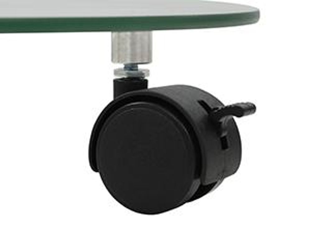 vidaXL Supporto per piante con rotelle 2 pezzi in vetro temperato 28 cm rotondo