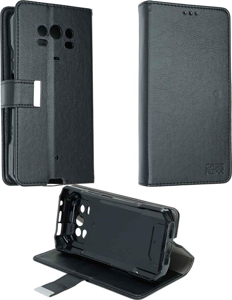 caseroxx Handy Hülle Tasche kompatibel mit Ulefone Armor 27 Pro / 27T Pro Bookstyle-Case Wallet Case – Frontalansicht