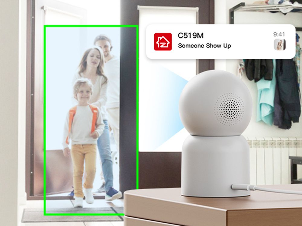 ZOSI 4K WLAN Überwachungskamera mit 1,44" Monitor, 8MP Innen Kamera 360° Schwenkbar, 2-Wege-Videoanruf, 2,4/5Ghz WiFi, AI Personenerkennung, C519M