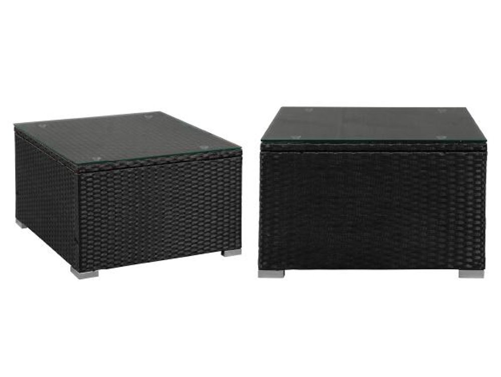 Juskys Polyrattan Lounge Punta Cana M schwarz
