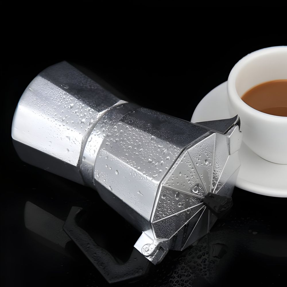 Italienische Kaffeemaschine 12 Tassen Espressokocher Moka-Kaffeemaschine Heim- Bürogebrauch 600ml Silber Edelstahl Retoo
