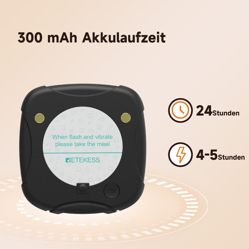 Retekess TD186 Pager 5 stk, Drahtloses Restaurant Pager System, Pager Rufsystem, Coaster-Pager, Funkrufsystem, Gäste-Pager