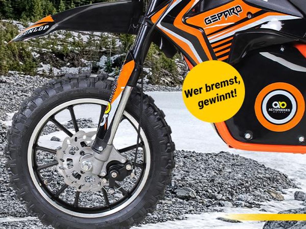 Actionbikes Motors Kinder Mini Enduro Elektro Crossbike | 500 Watt - Bis 24 km/h - Motocross - Pocketbike - Cross Bike - Motorrad - Dirt Bike (Rot)