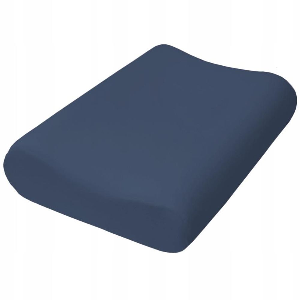 Kissenbezug für Nackenkissen - Universalgröße für orthopädisches Kissen und Gesundheitskissen - DUNKELBLAU Kissenbezüge aus Baumwolle - max 55x40 cm