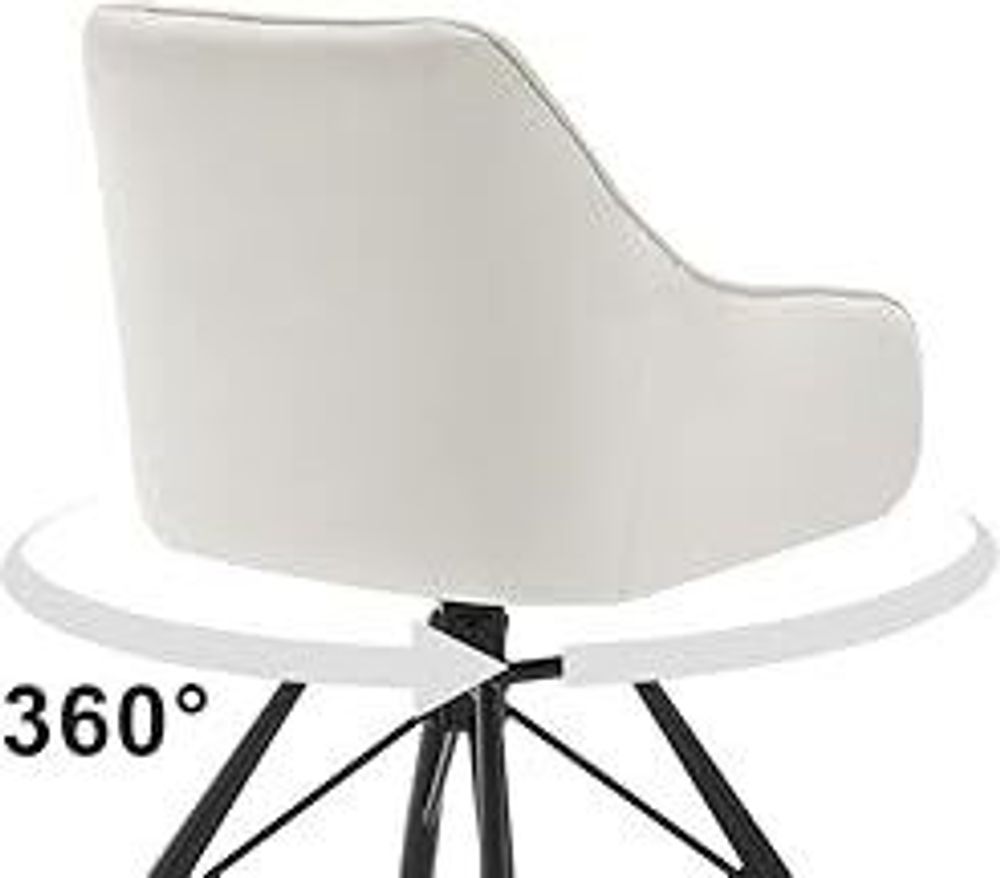 WULTU Esszimmerstühle drehbar 6er Set, Samt Sessel Wohnzimmer, Metallbeine, dunkelgrau