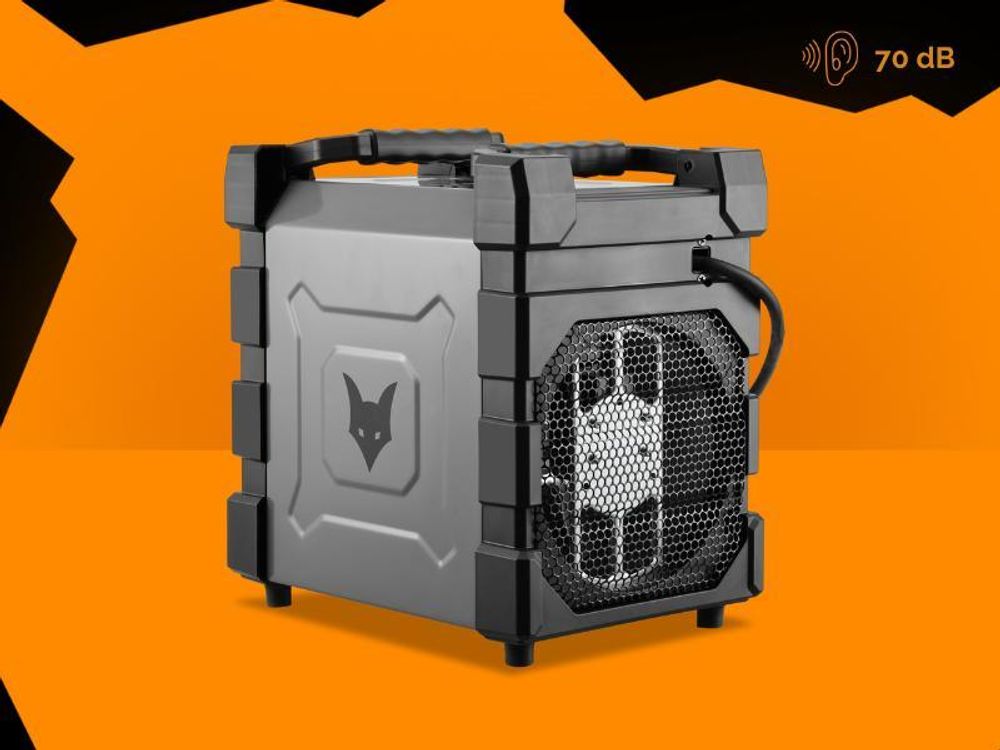 FUXTEC Elektroheizer FX-EH3 | Heizlüfter mit 2 Heizstufen 1500W/3000W | Stufenloses Thermostat | Überhitzungsschutz | Für Räume bis 90 m²