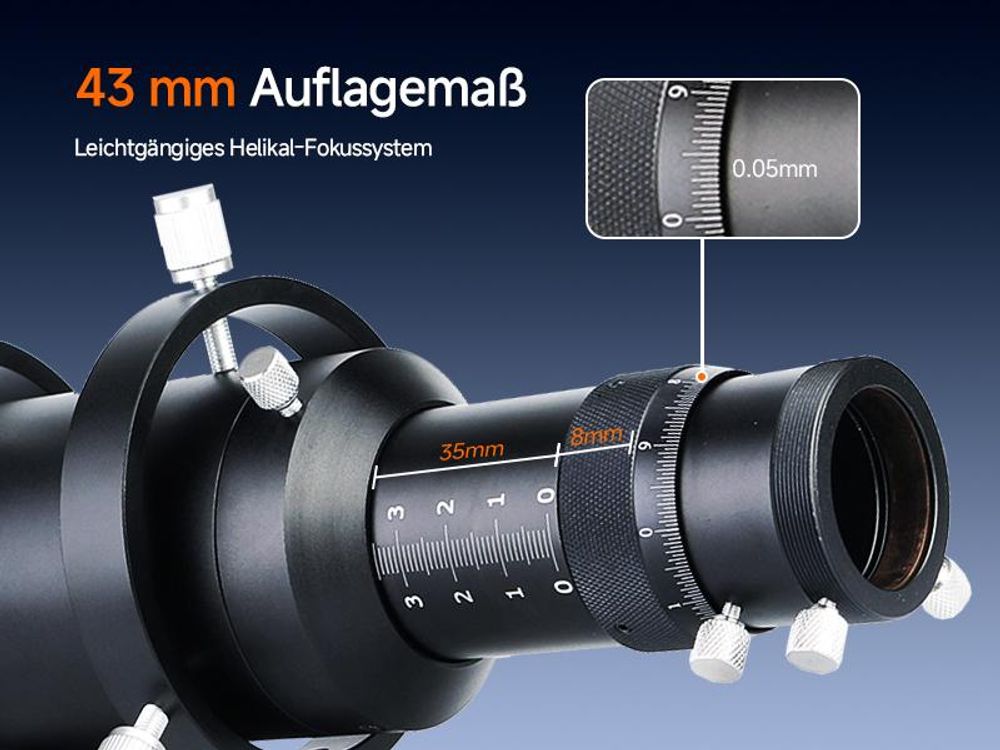 Svbony SV106 Teleskop Guiders, 60mm FMC Teleskope Sucher mit 240mm Brennweite Helical Fokussiergerät, Sucherfernrohre Teleskop Zubehör für Teleskop Astrokamera Autoguide Astrofotografie