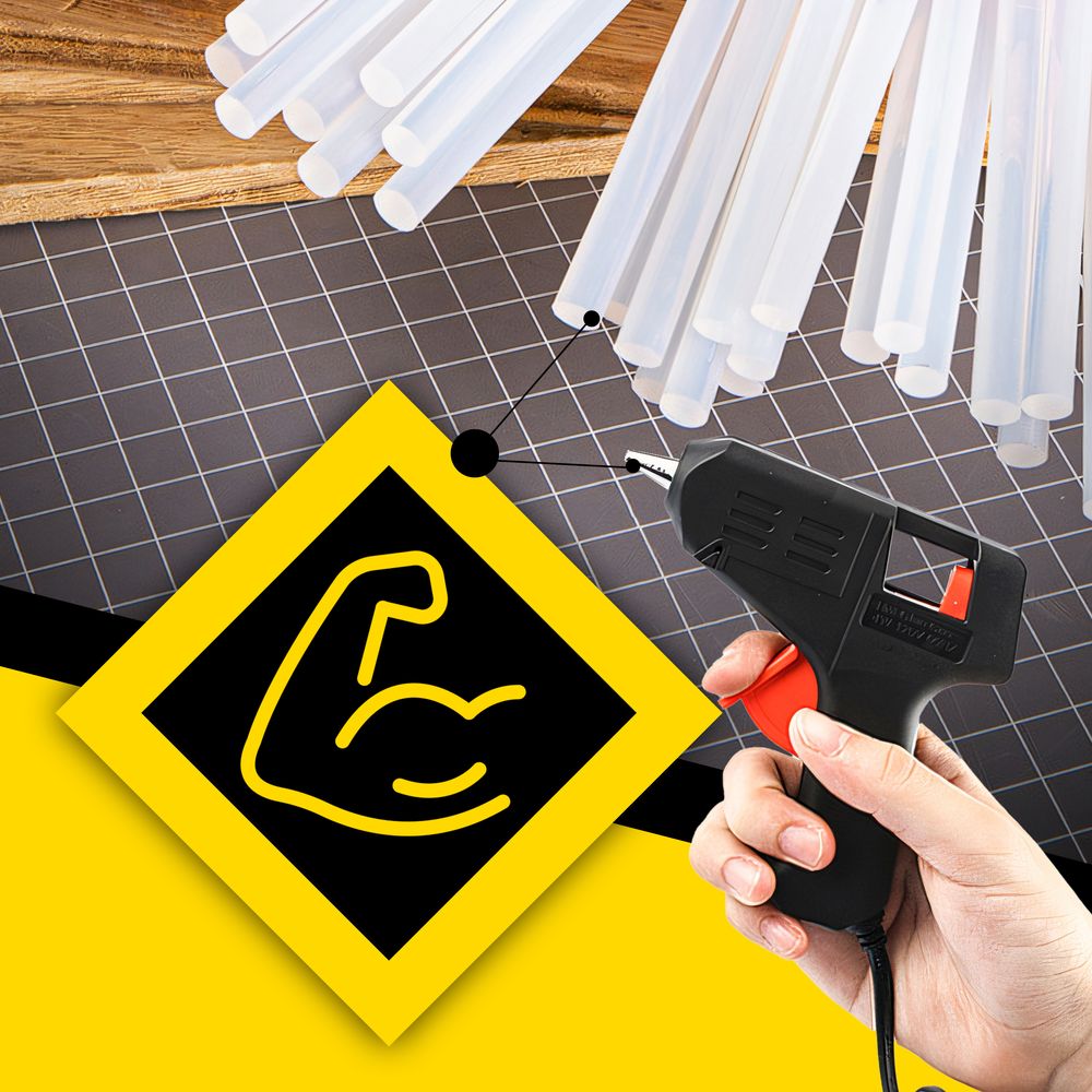 Heißklebesticks für Heißklebepistole | Klebestifte, Heißklebestift, Heißkleber | DIY Handwerk | Reparaturen 42 Stück, 11 x 200 mm, Transparent | Retoo