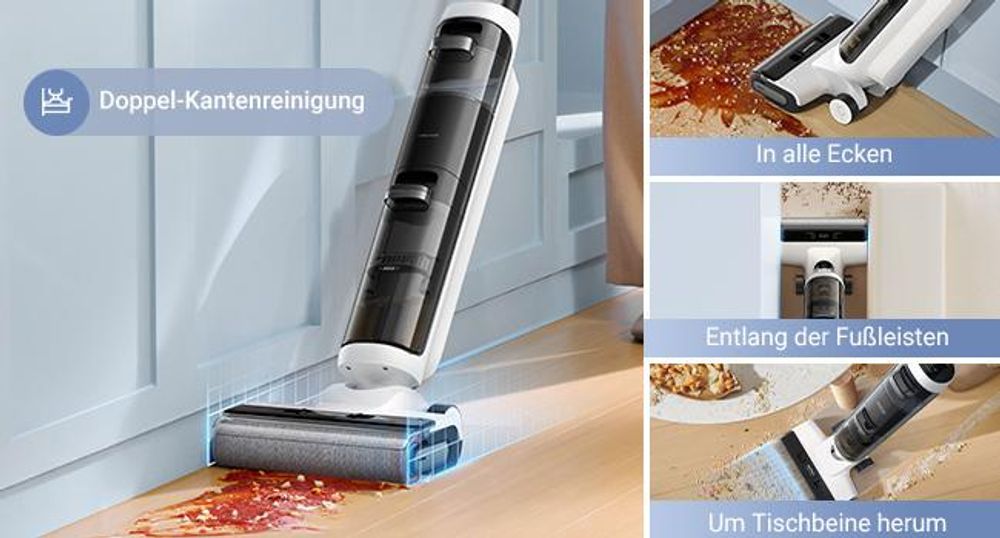 MOVA K20 Nass- und Trockensauger, selbstreinigende automatische Bürsten, 30 min Laufzeit, Doppel-Kantenreinigung