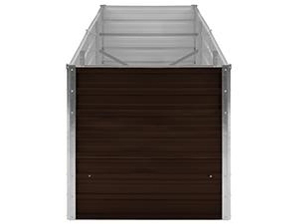 Letto da giardino rialzato Marrone 240 x 80 x 77 cm Acciaio zincato