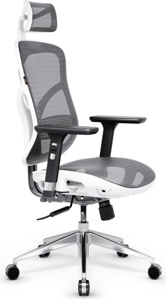 Diablo V-Basic Bürostuhl Chefsessel Netzstoff verstellbare Armlehnen höhenverstellbar ergonomisch Farbwahl (weiß/grau)