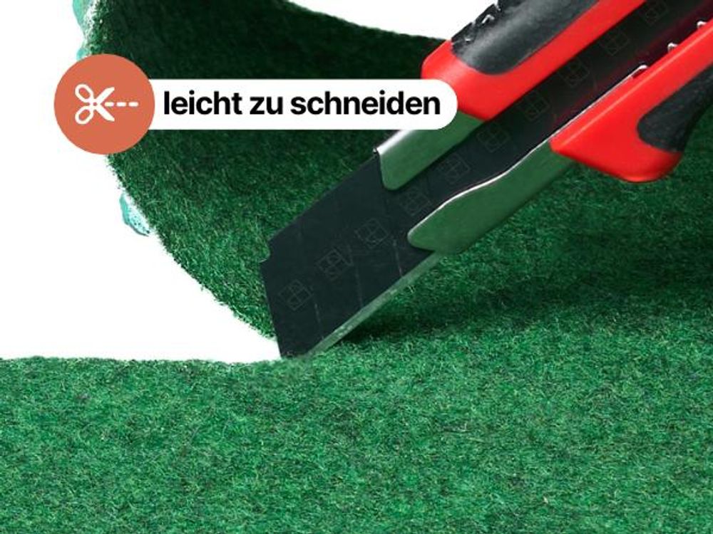 Tapiso Rasenteppich PEMBA Braun Höhe: 4mm Balkon Terrasse 400 x 450