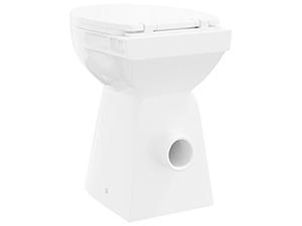 vidaXL WC senza brida 7 cm altezza extra soft-close in Vetroceramica Bianco
