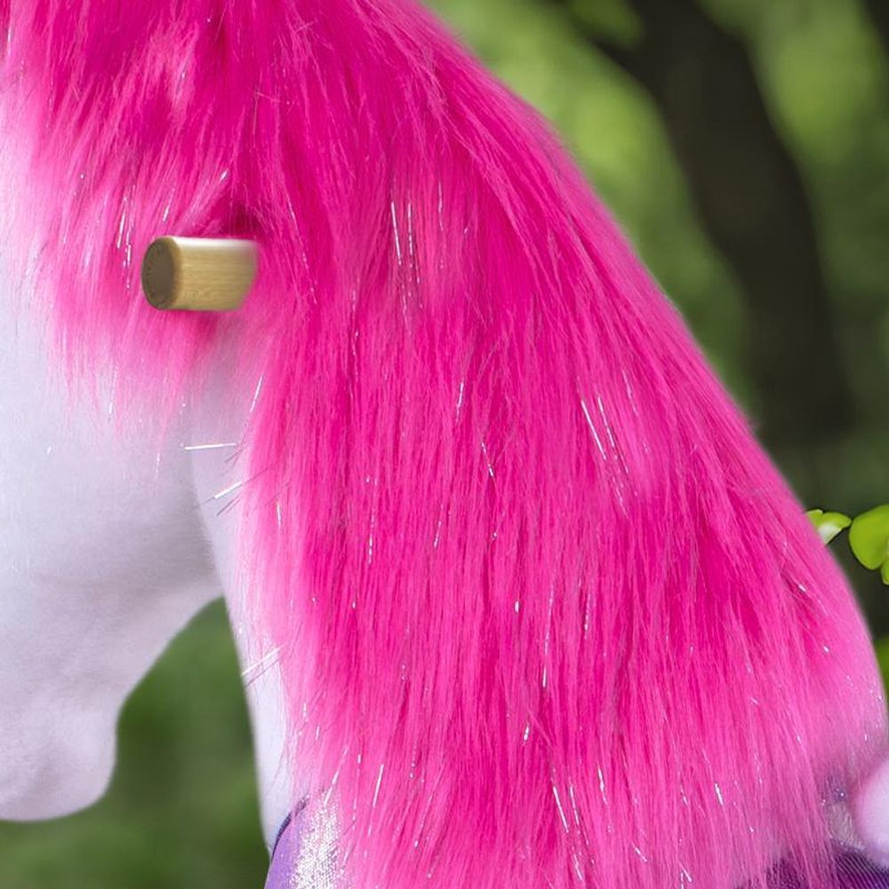 PonyCycle Modell Y Braun Ride-on Pony auf Rädern für Kinder 4-7, Plüschpferd-Spielzeug mit Geräuschen & Bremse, Geburtstagsgeschenk für Kinder – Y474