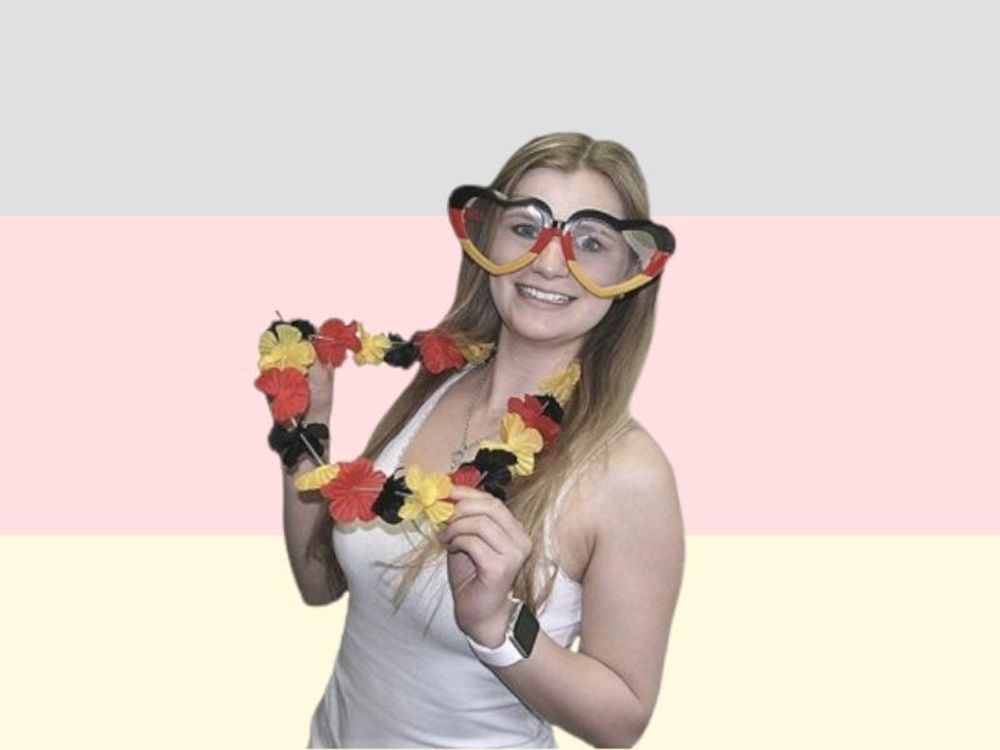 Riesenbrille FAN, Herzbrille, Deutschland, Fanartikel, Spassartikel