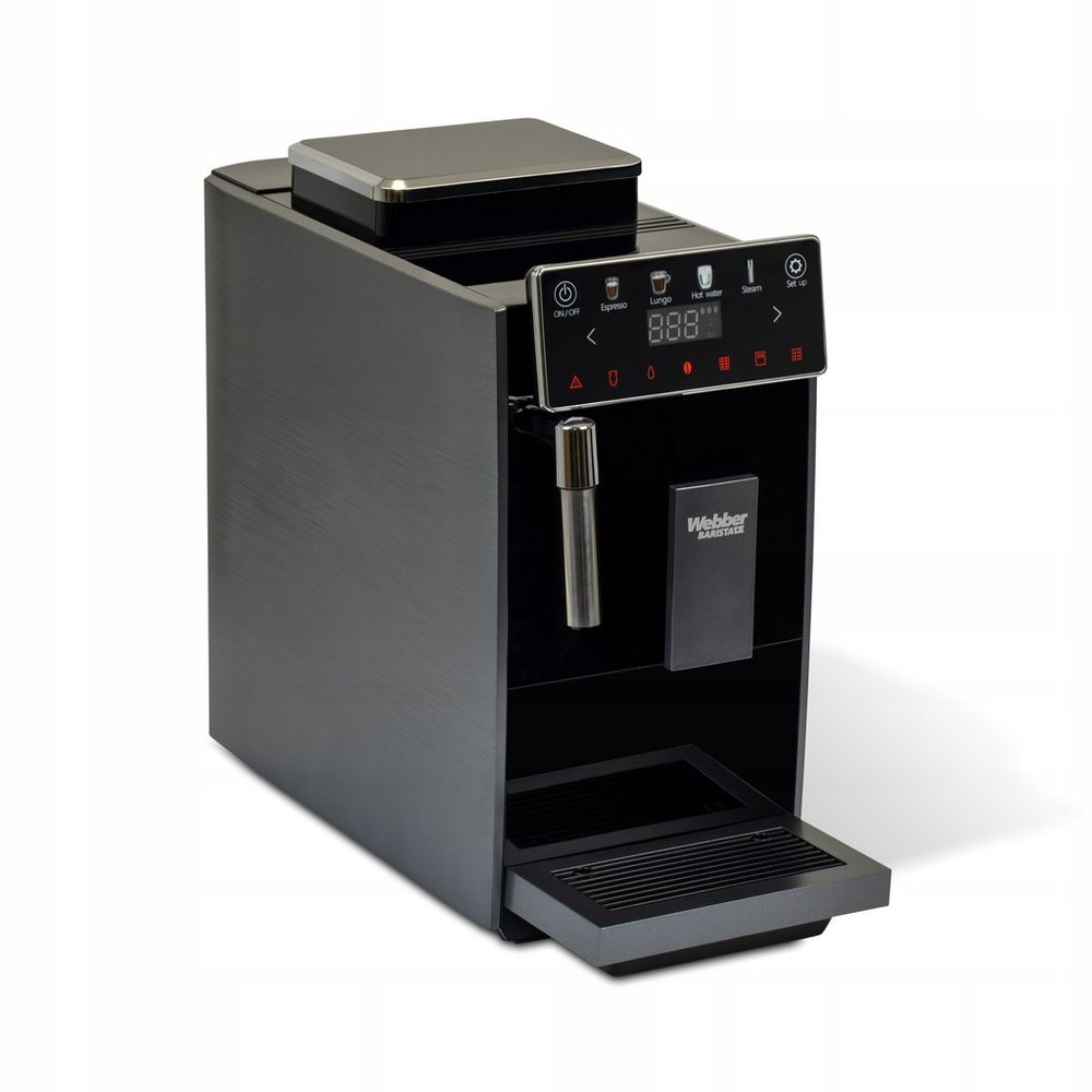 WEBBER A7 VENETO Kaffeevollautomat – 19 bar Druck, Espressomaschine mit Milchaufschäumer, automatische Bedienung