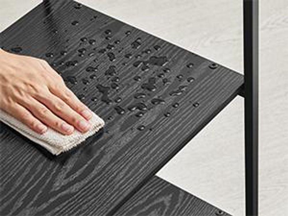 SONGMICS Kleiderschrank offen, Garderobenständer mit Kleiderstange, Ablagen, abnehmbare Haken, 40 x 94,5 x 180 cm, Ebenholzschwarz