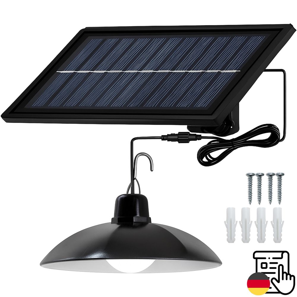 LED Solarleuchte Solar Hängeleuchte Hängelampe Pendelleuchte Solarlampen Außen IP65 Wasserdichte Außen-Wandleuchte Fernbedienun Garten Straße Retoo