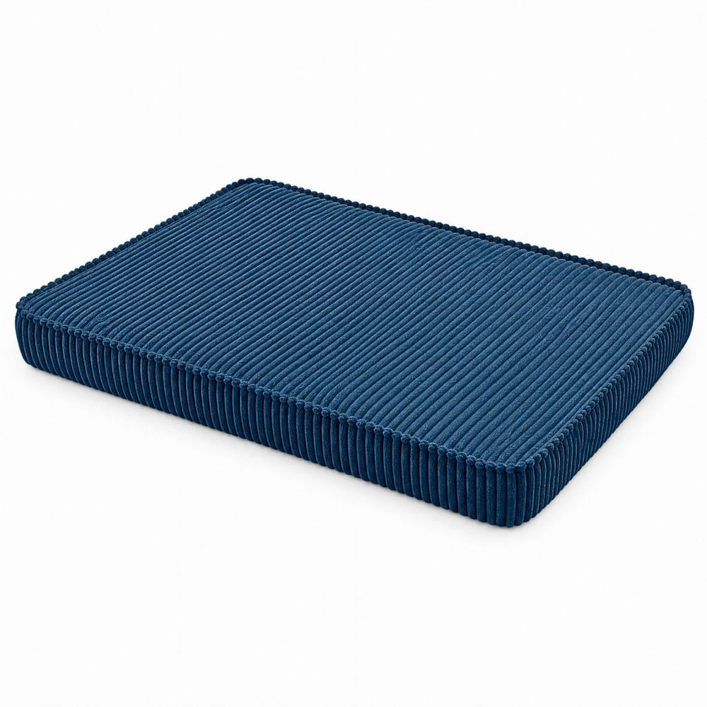 HUNDEBETT HUNDEKISSEN HUNDEMATTE CORD XL 120x80 CM Dunkelblau