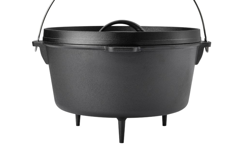 TAINO Dutch Oven 8L Gusseisen Ø 30cm Feuertopf Deckelheber Grillzubehör Dopf