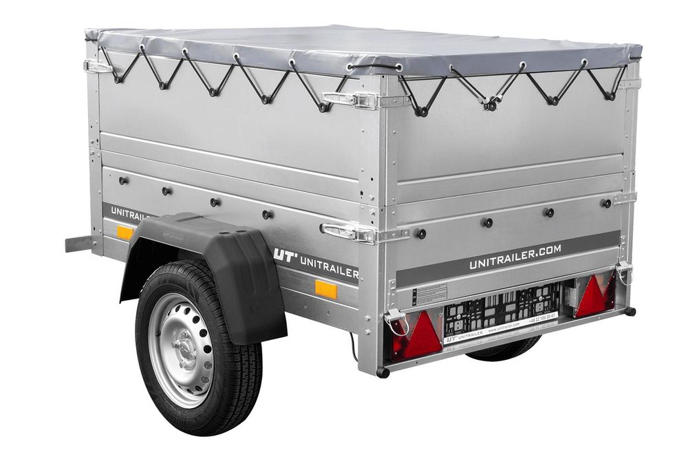 Anhänger GARDEN TRAILER 150 KIPP mit zusätzlichen Bordwänden, Stützrad und Flachplane