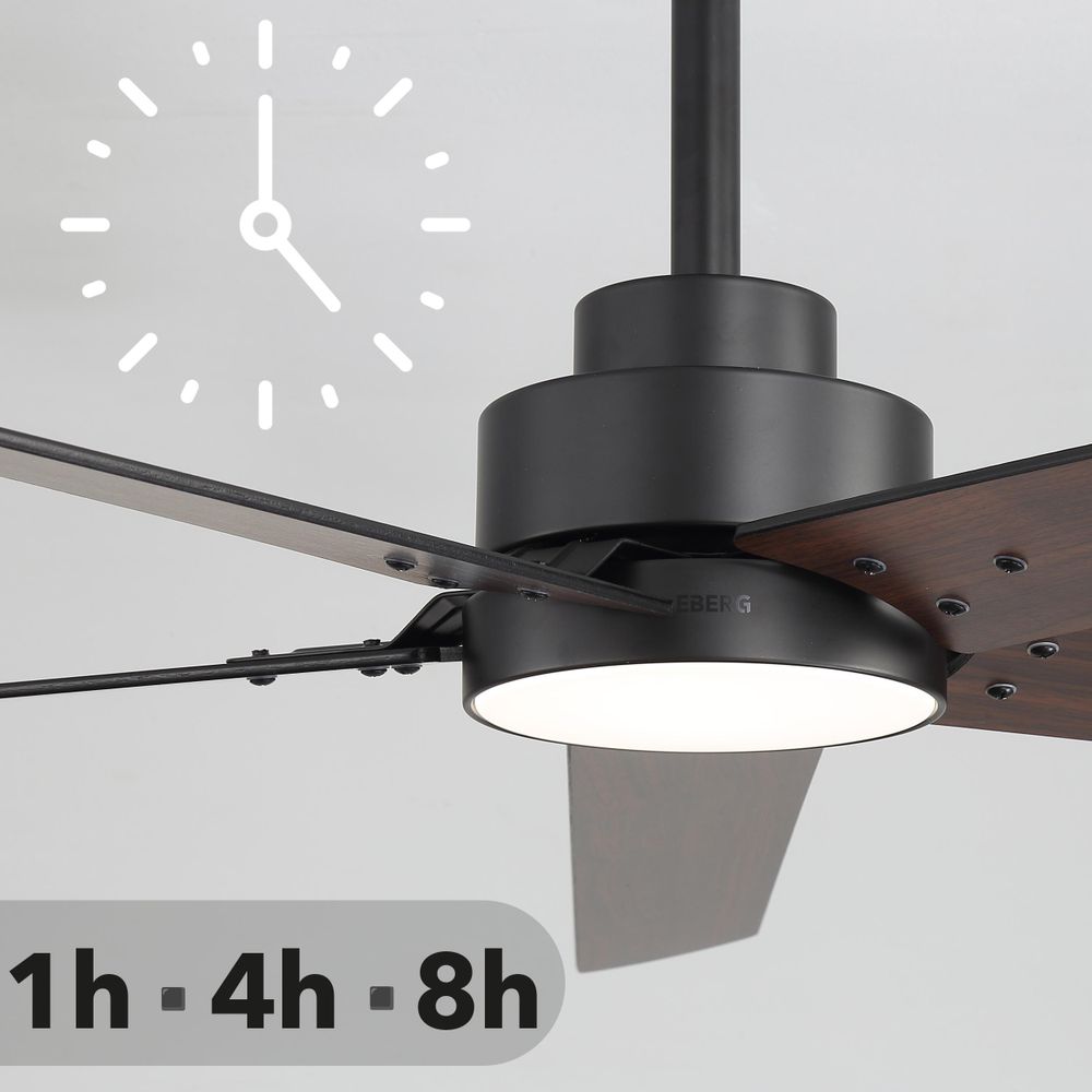 EBERG STX Wentylator Sufitowy LED 132 cm DC Pilot 6 Prędkości Czarny