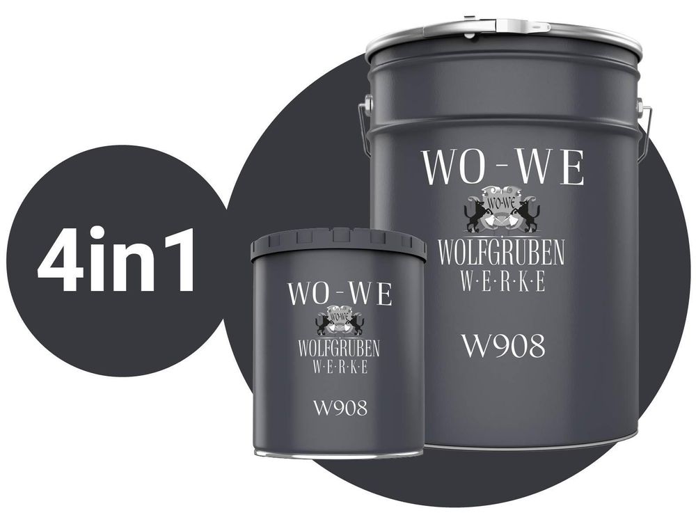 WO-WE W908 Metallschutzlack – 4in1 Rostschutz, Grundierung, Zwischen- und Endanstrich