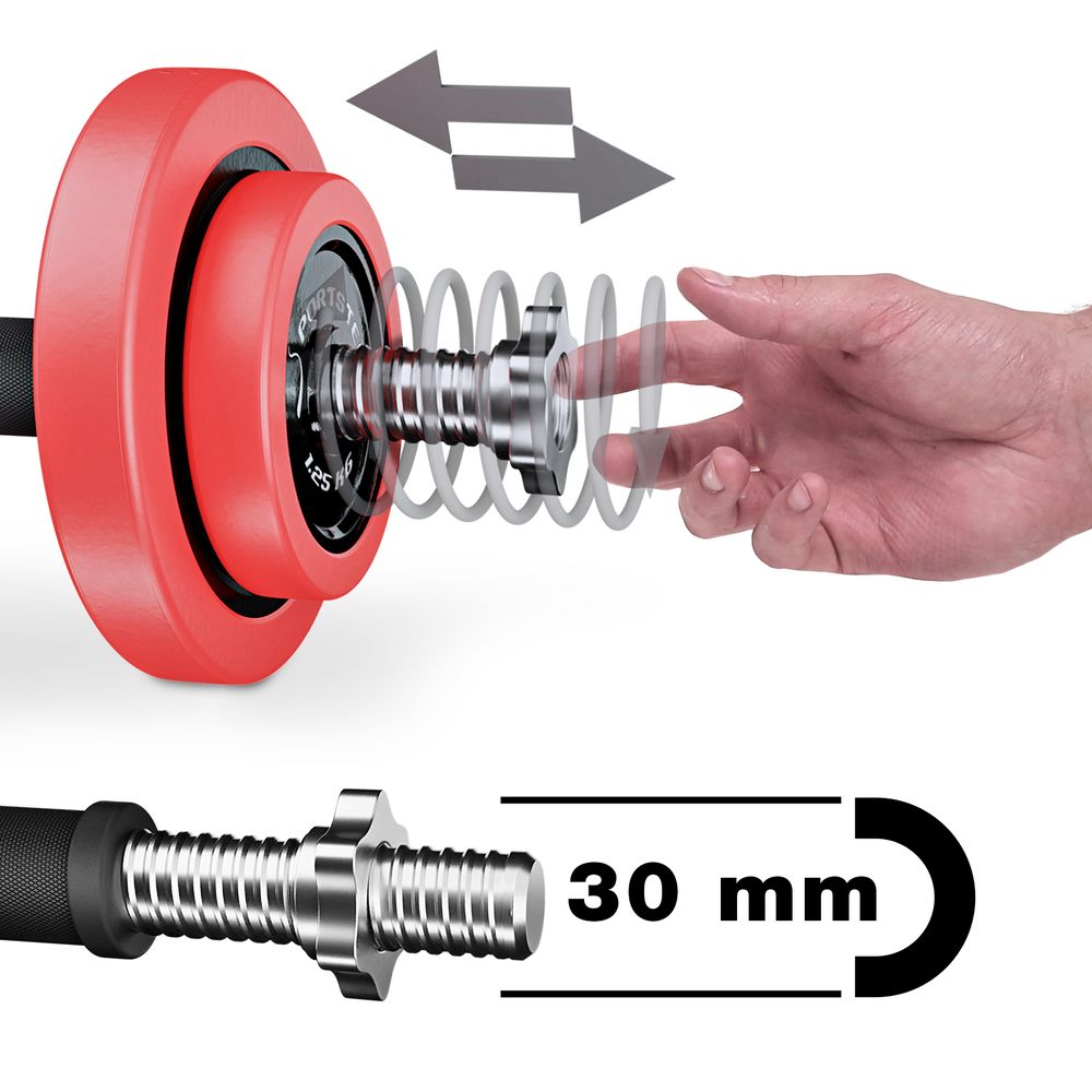 Sportstech Hantel AH300 2in1 Set | Abnehmbare Silikonüberzüge