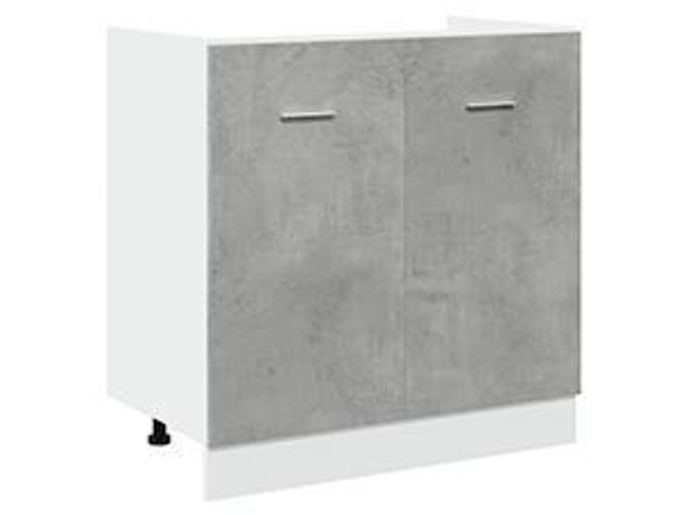 vidaXL Spülenunterschrank Lyon Betongrau 80x46x81,5 cm Holzwerkstoff