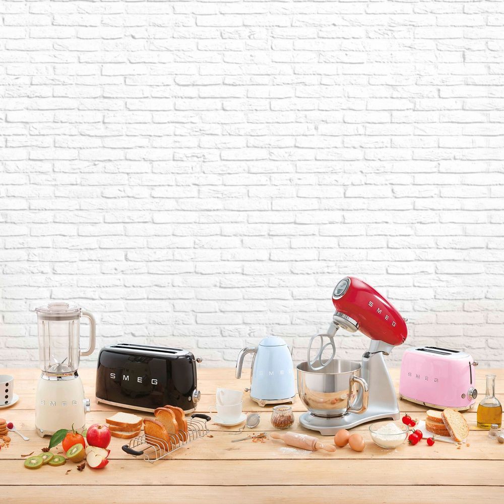 SMEG TSF02BLEU Toaster 4 Scheiben Schwarz