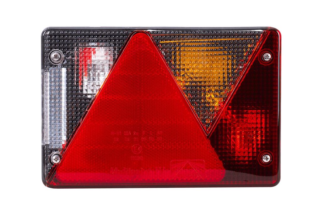 ASPÖCK Rückleuchte Multipoint IV rechts 200 x 136 x 56 mm 12 V auf 24 V umrüstbar IP64 5-Pin-Bajonett 6 Funktionen für Anhänger