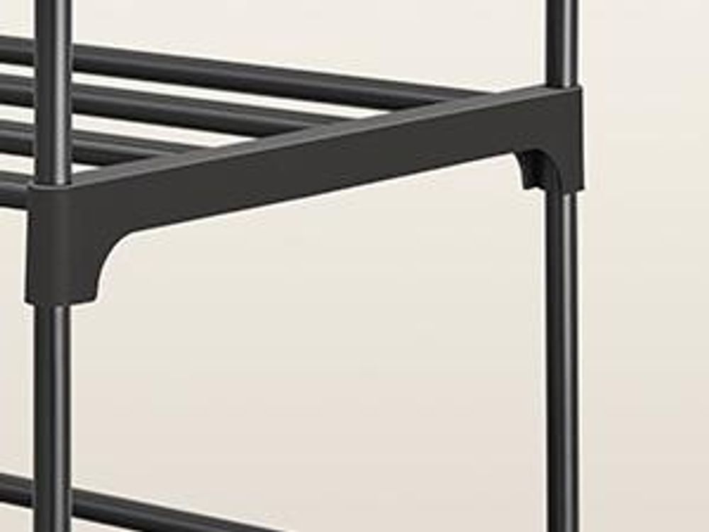 Schuhregal 4 Ebenen, Schuhständer Metall, 30 x 117 x 75 cm, Schuh-Organizer